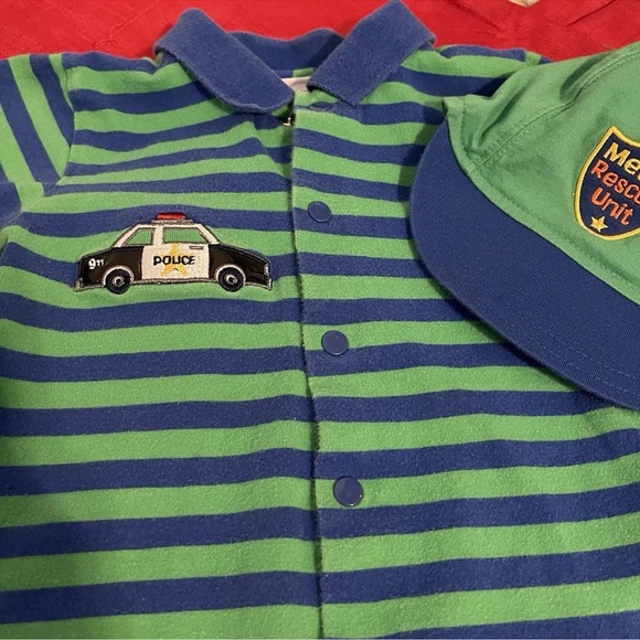 Okie Dokie Vintage~Y2K Set Of Two Bodysuit With Matching Hat Size 18Month - Picture 3 of 16